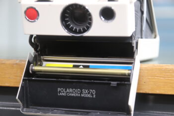 Polaroid SX-70 Faltkamera weiss – Bild 2